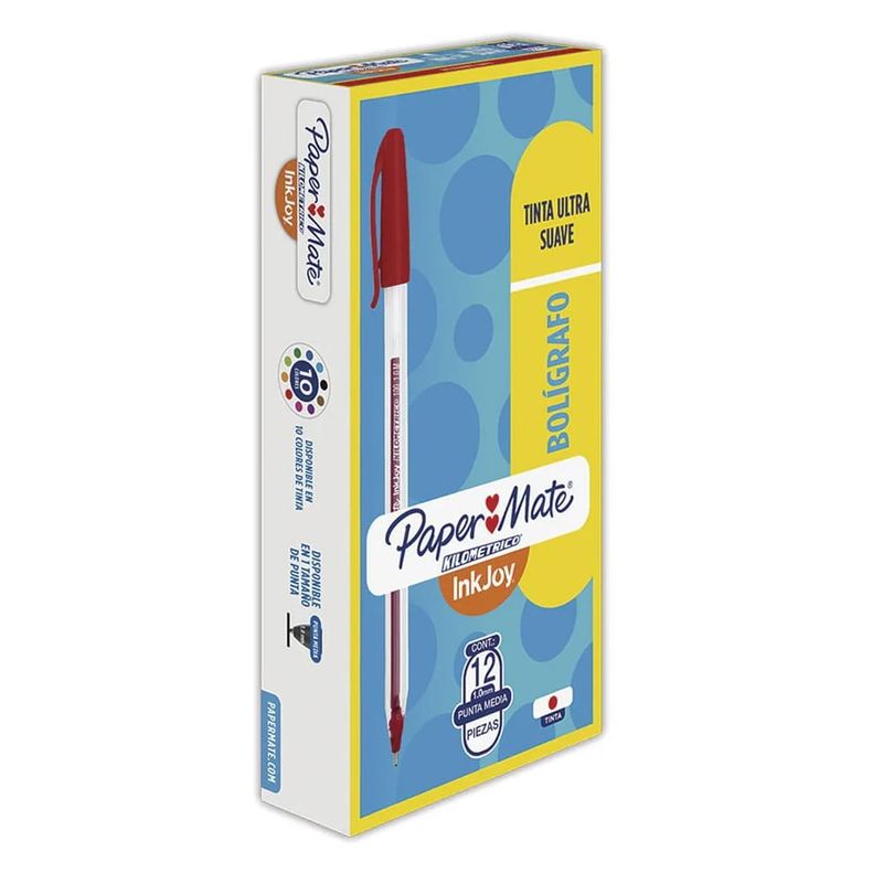 PAPER MATE - Bolígrafo Kilométrico Rojo x 12 Unidades
