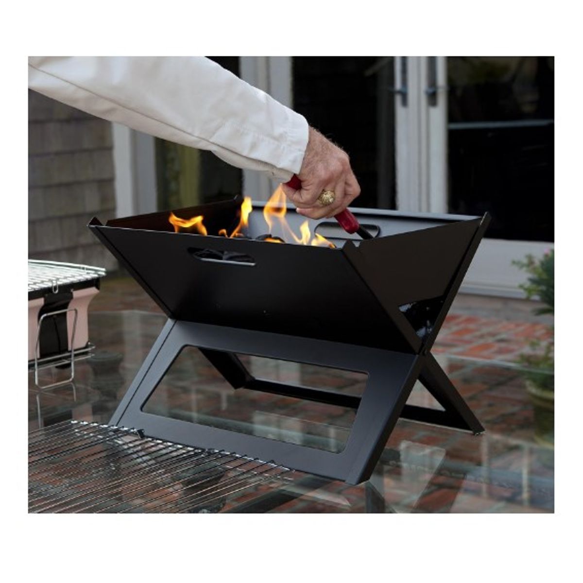 GENERICO - Parrilla Asador BBQ Portable Plegable a Carbón