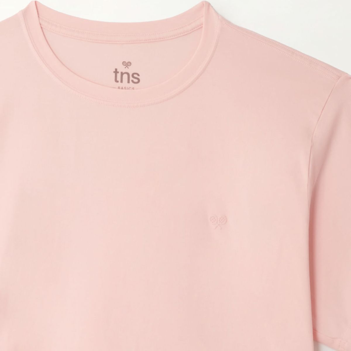 TENNIS - Camiseta rosada manga corta para hombre