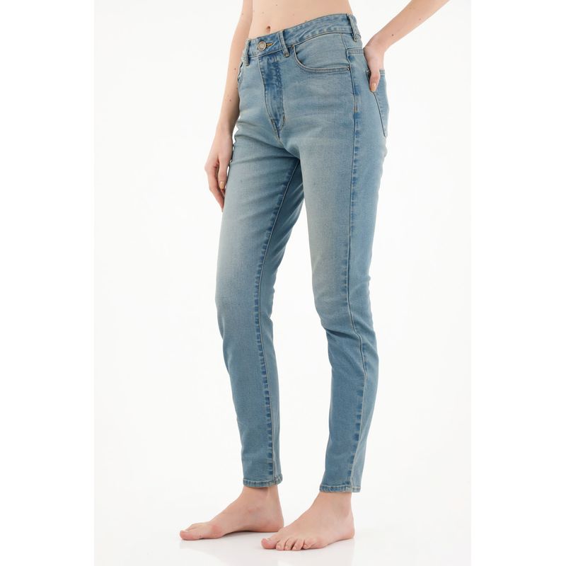 TENNIS - Jean Jegging de tiro alto cinco bolsillos para mujer