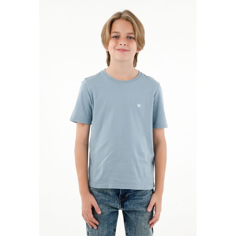 TENNIS - Camiseta con raqueta en contraste para niño
