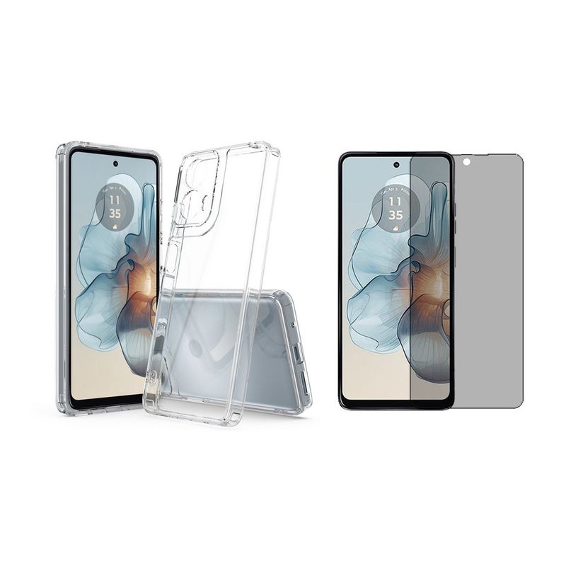 GENERICO - Funda Rígida Antichoque + Hidrogel Antiespia Motorola Moto G04  G04S