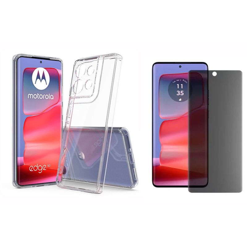 GENERICO - Funda Rígida Antichoque + Hidrogel Antiespia Para Motorola Edge 50