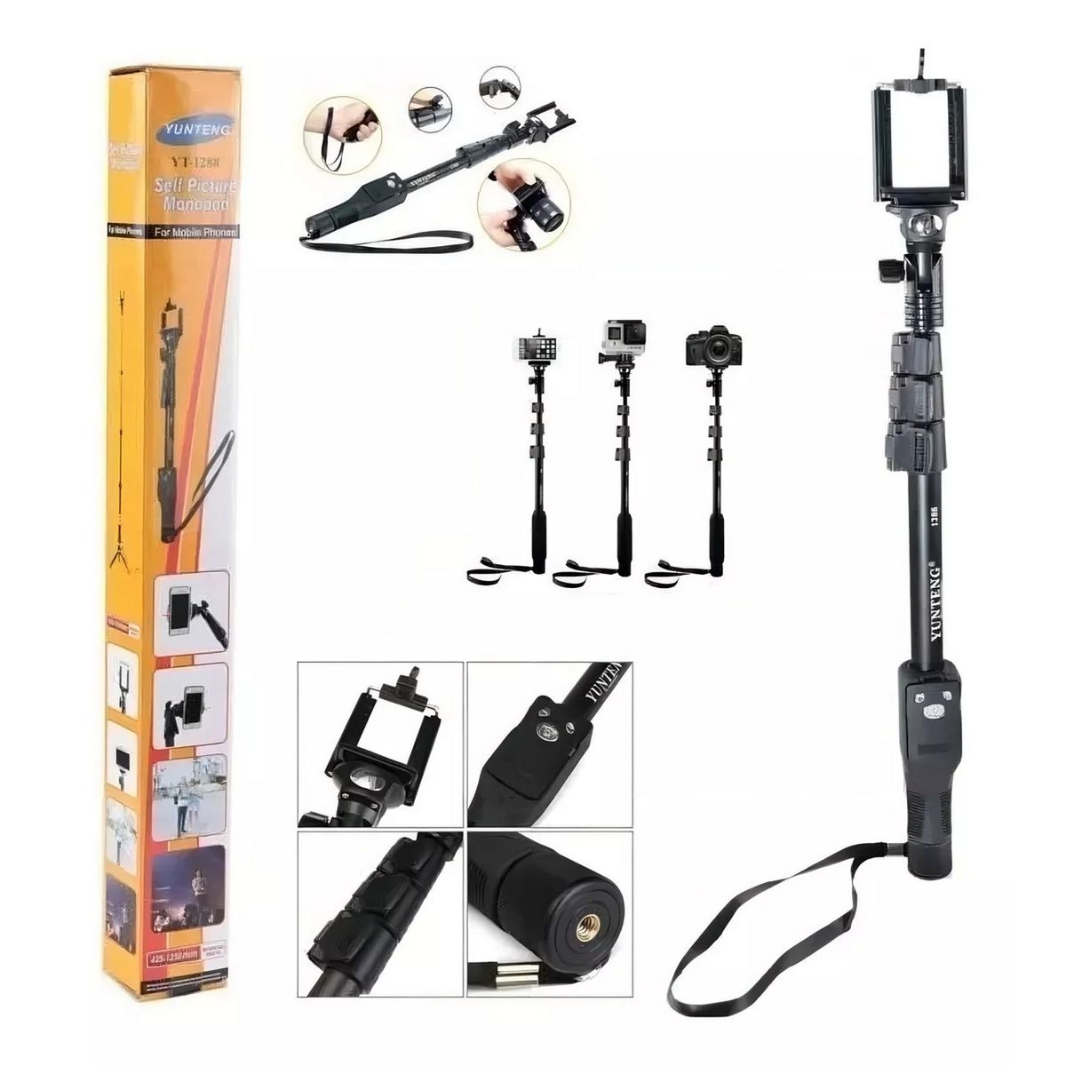 DAYOSHOP - Palo Para Selfies Yunteng Yt-1288 Con Monópodo Bluetooth