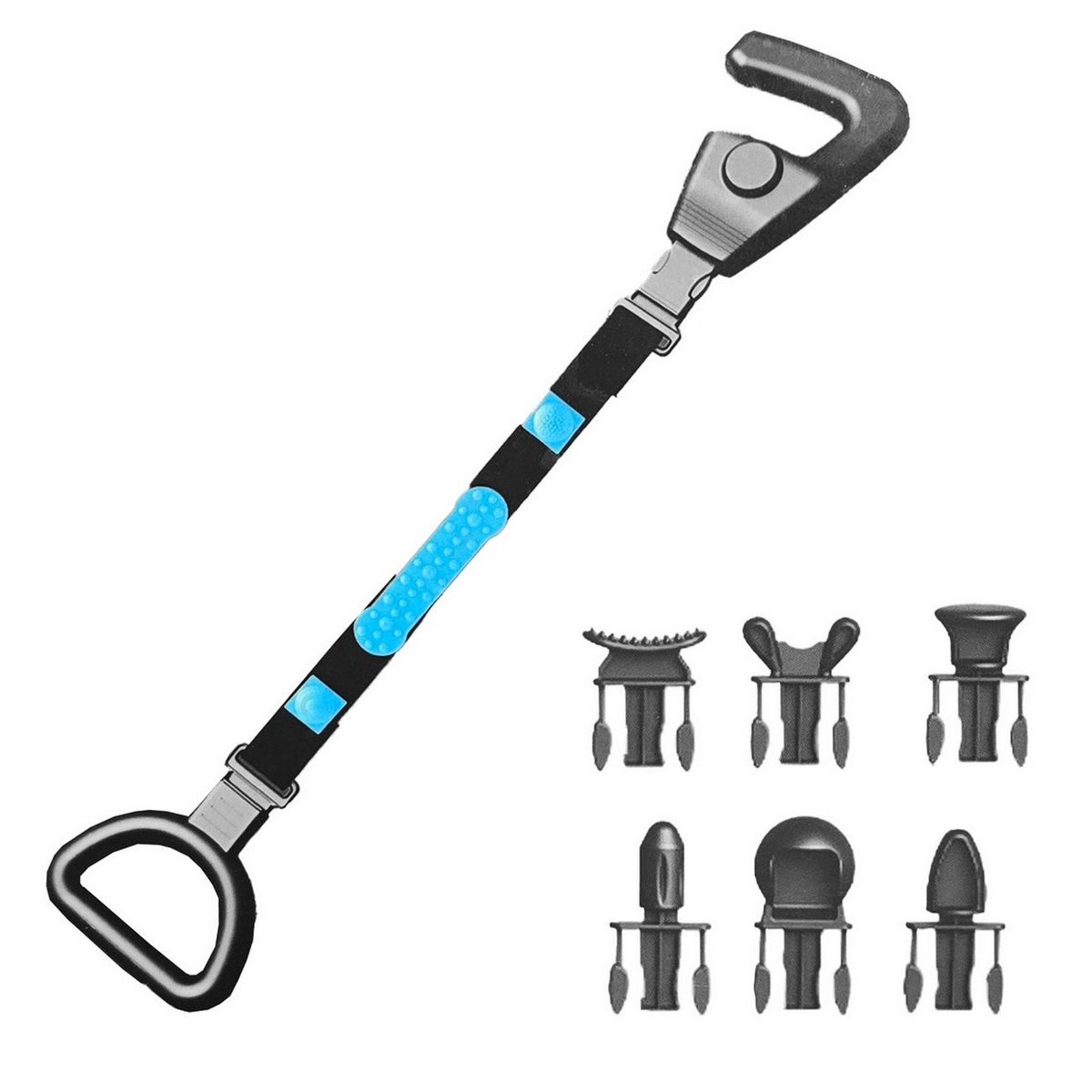 DAYOSHOP - Masajeador Muscular 6 Cabezales Banda Recargable