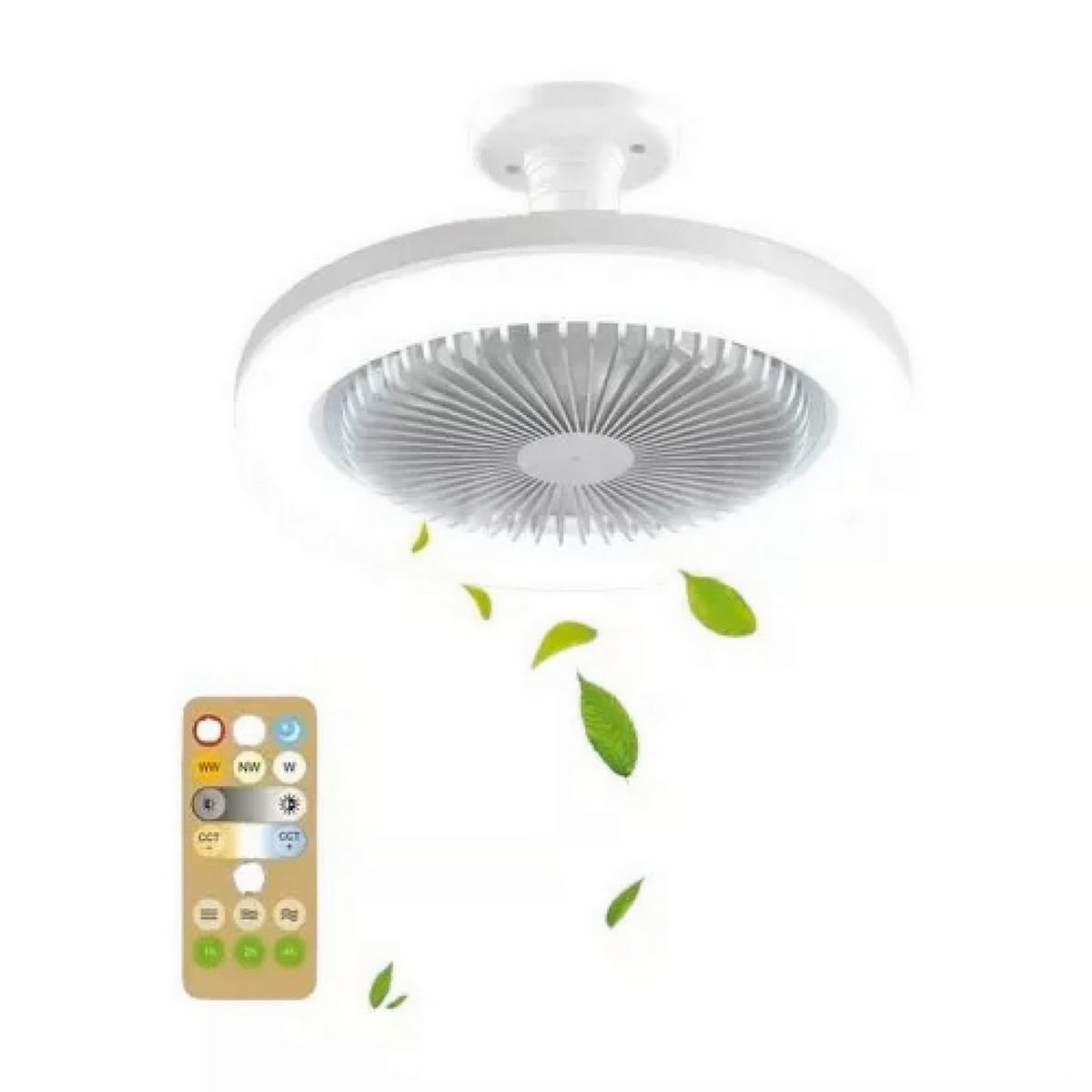 DAYOSHOP - Bombillo - Ventilador De Techo De 3 Velocidades Con Control