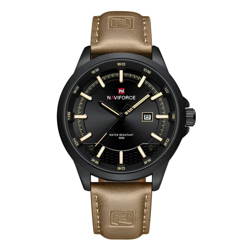 NAVIFORCE - Reloj Naviforce Casual Nf9248l Cuero Hombre + Estuche