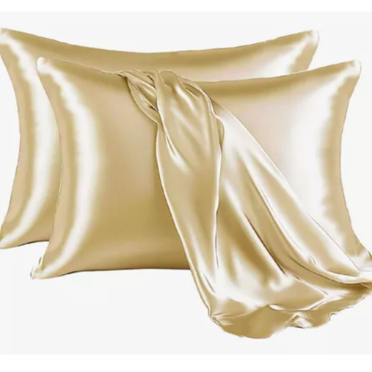 INNOVA - Fundas Para Almohada Satín Seda Cuida Cabello Piel Anti Friz Gold