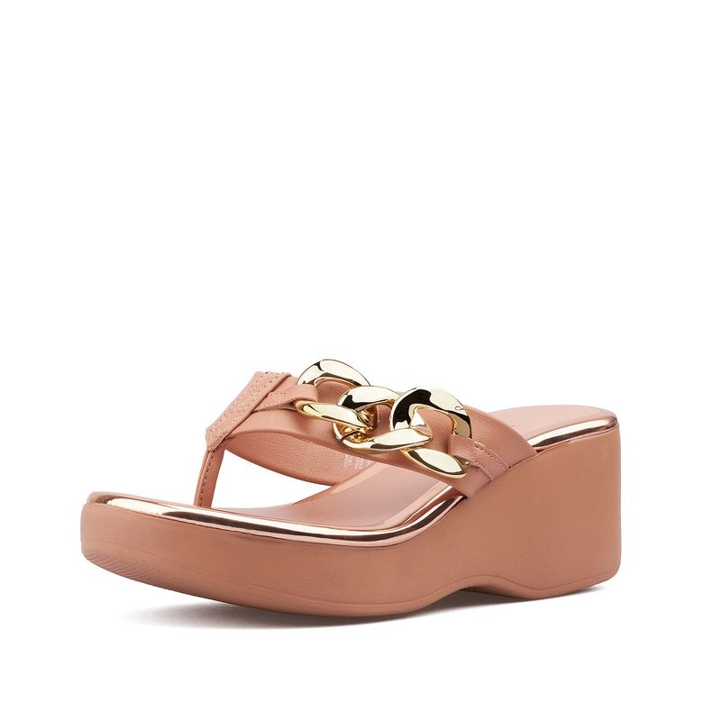 Plataforma para mujer con cadena Beira Rio 0228455-317NUDE BEIRA