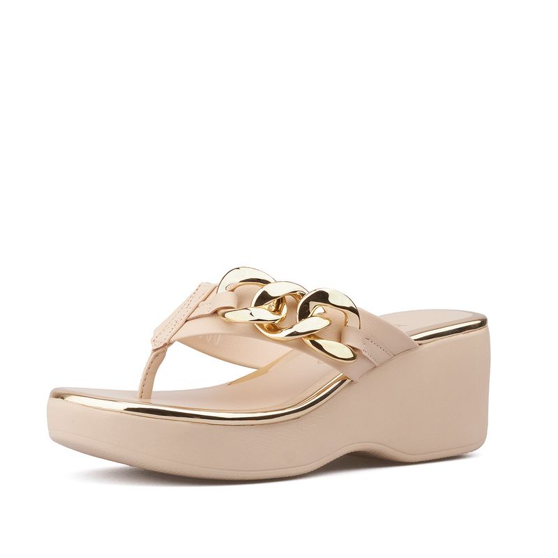 BEIRA RIO - Plataforma para mujer con cadena Beira Rio 0228455-317CREMA