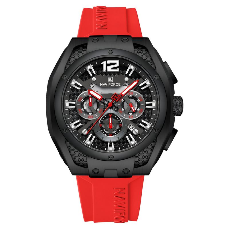 NAVIFORCE - Reloj Naviforce Deportivo Nf8063 Goma Hombre + Estuche