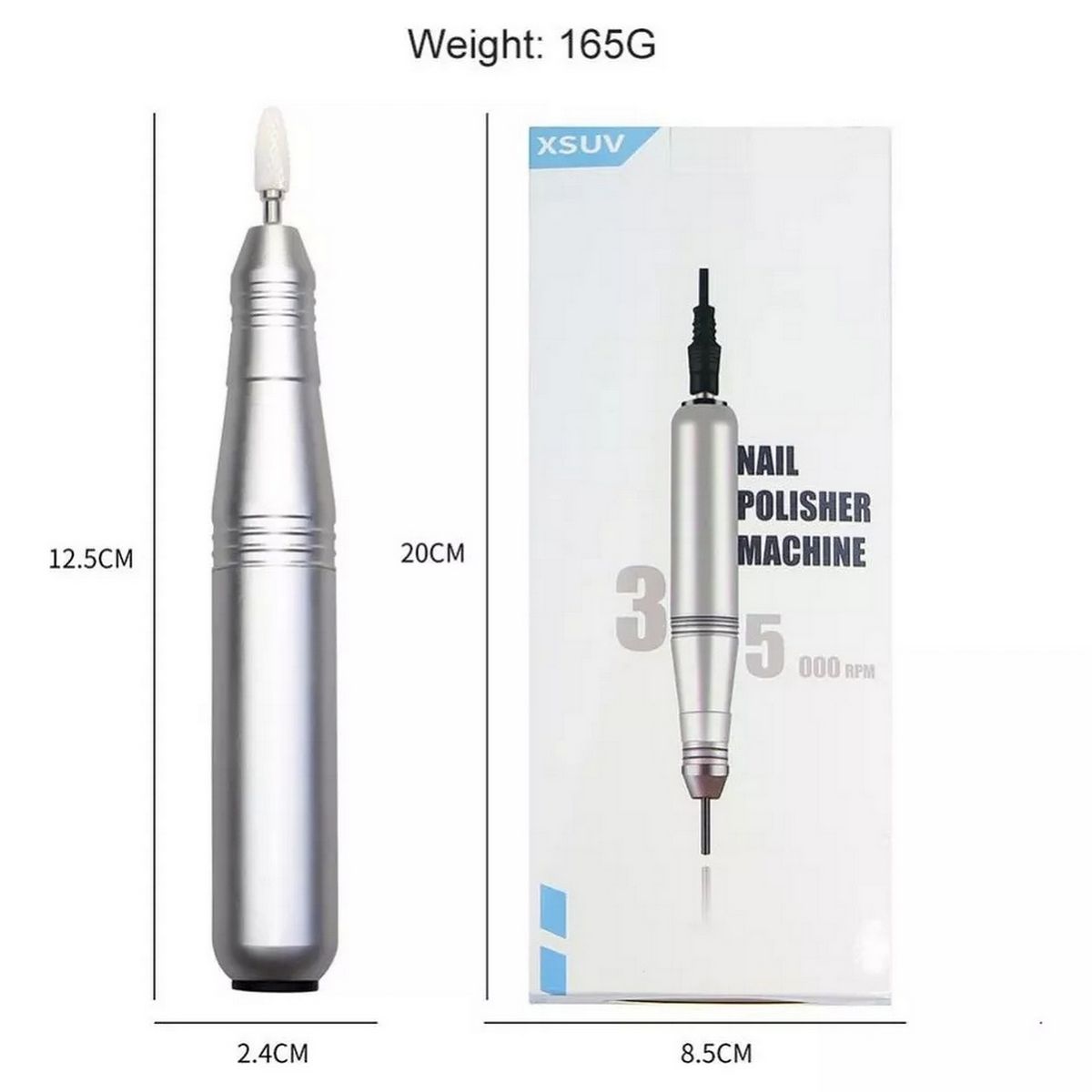 GENERICO - Kit De Pulidor Eléctrico Para Uñas + Accesorios Mani Pedicur