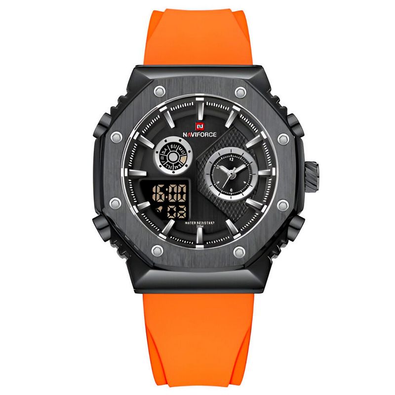 NAVIFORCE - Reloj Naviforce Deportivo Nf9216t Goma Hombre Led + Estuche