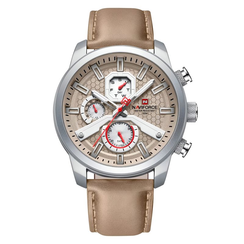 NAVIFORCE - Reloj Naviforce Casual Nf9211l Cuero Hombre + Estuche