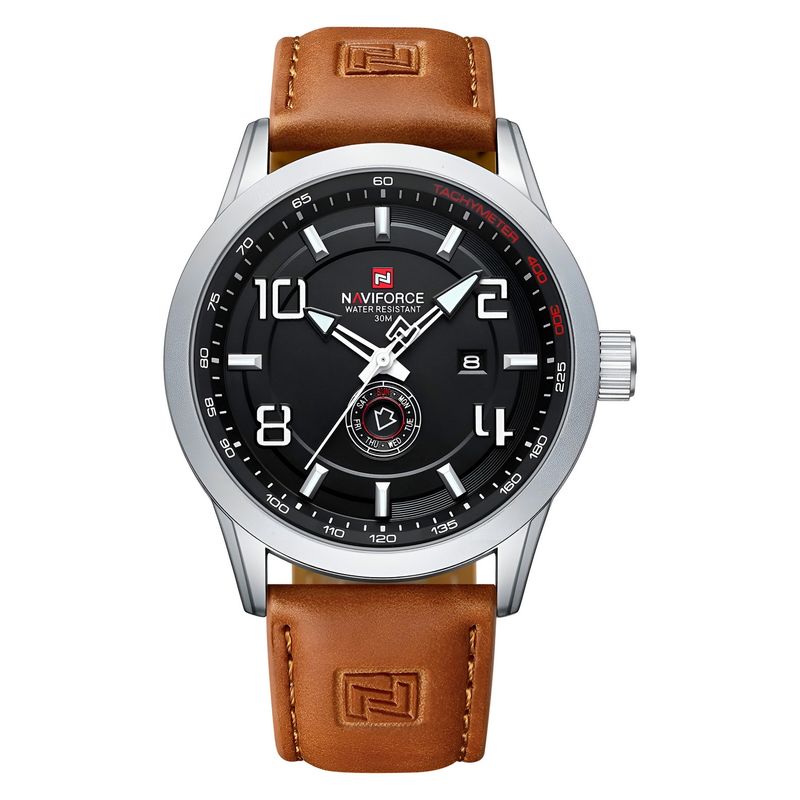 NAVIFORCE - Reloj Naviforce Casual Nf9229 Cuero Hombre + Estuche