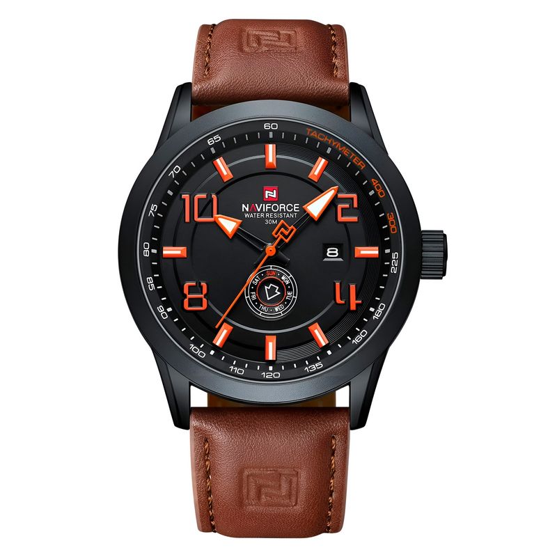 NAVIFORCE - Reloj Naviforce Casual Nf9229 Cuero Hombre + Estuche