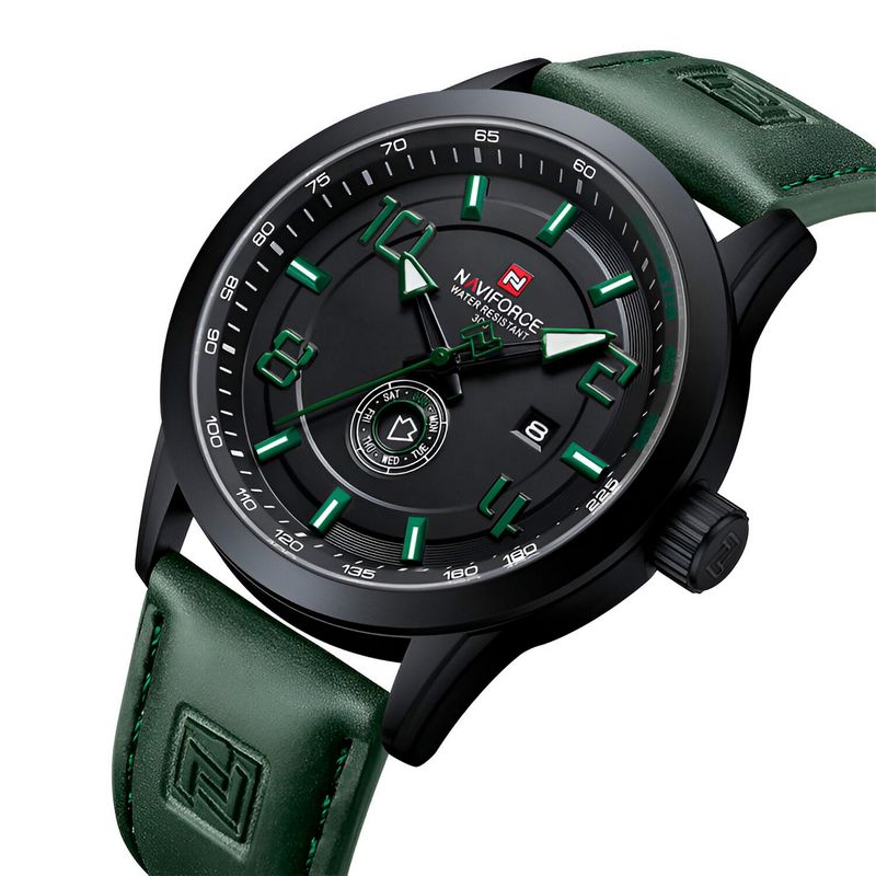 NAVIFORCE - Reloj Naviforce Casual Nf9229 Cuero Hombre + Estuche