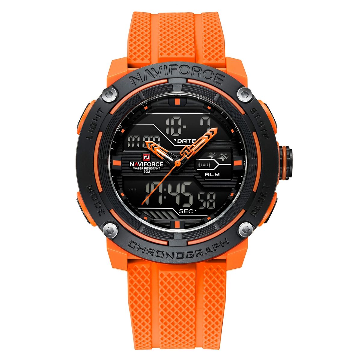 NAVIFORCE - Reloj Naviforce Deportivo Nf7114 Goma Led Hombre + Estuche