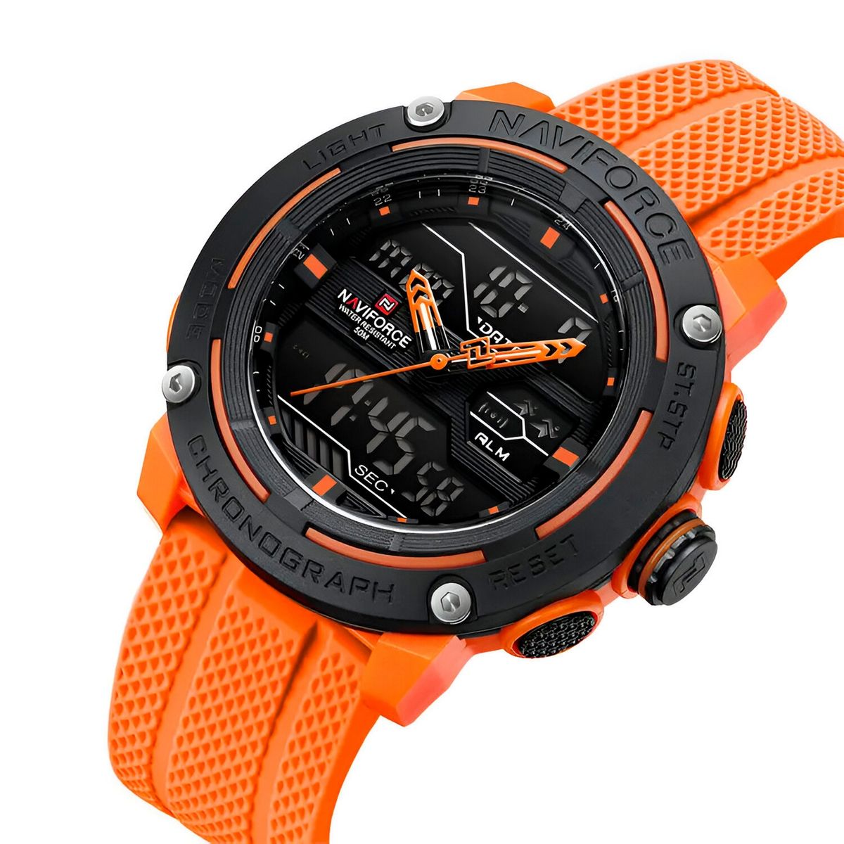 NAVIFORCE - Reloj Naviforce Deportivo Nf7114 Goma Led Hombre + Estuche