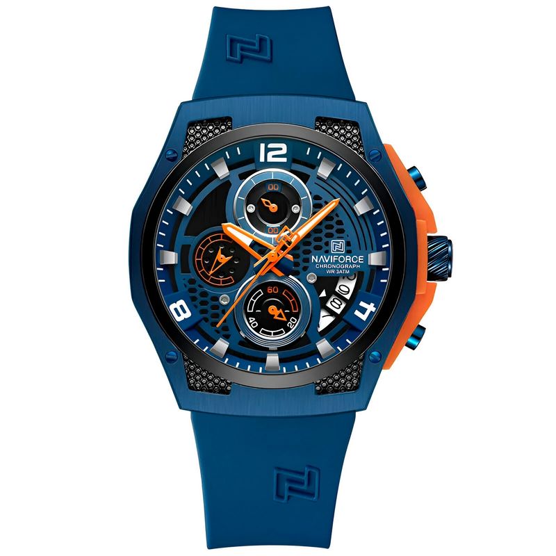 NAVIFORCE - Reloj Naviforce Deportivo Nf8051t Goma Hombre + Estuche