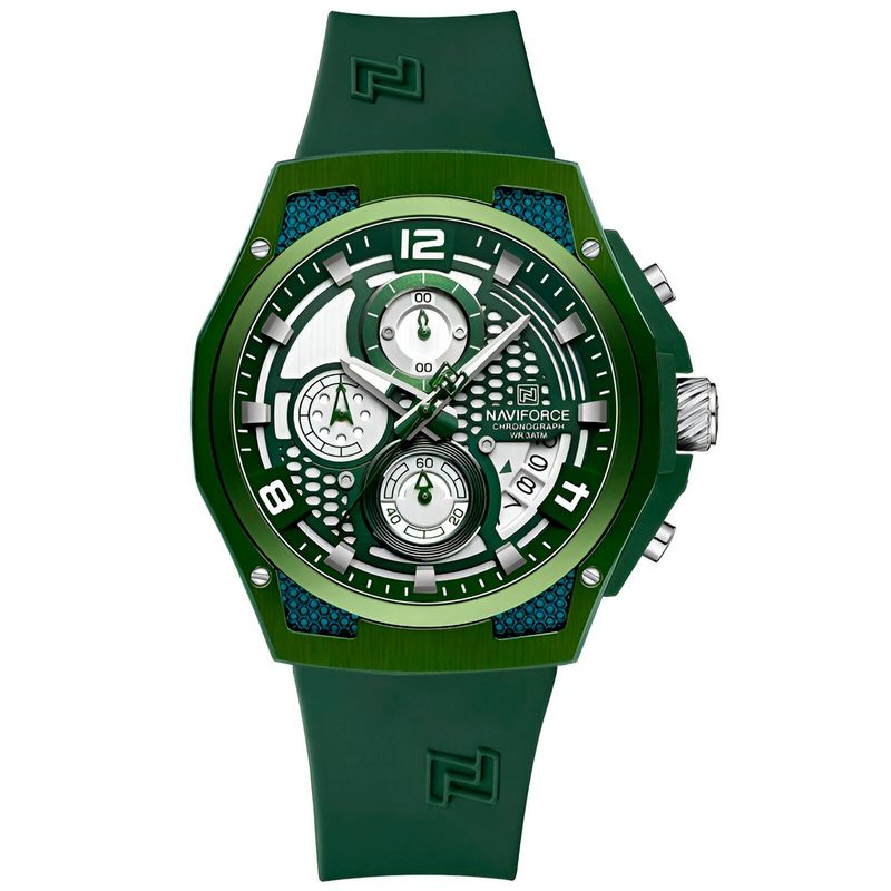 NAVIFORCE - Reloj Naviforce Deportivo Nf8051t Goma Hombre + Estuche