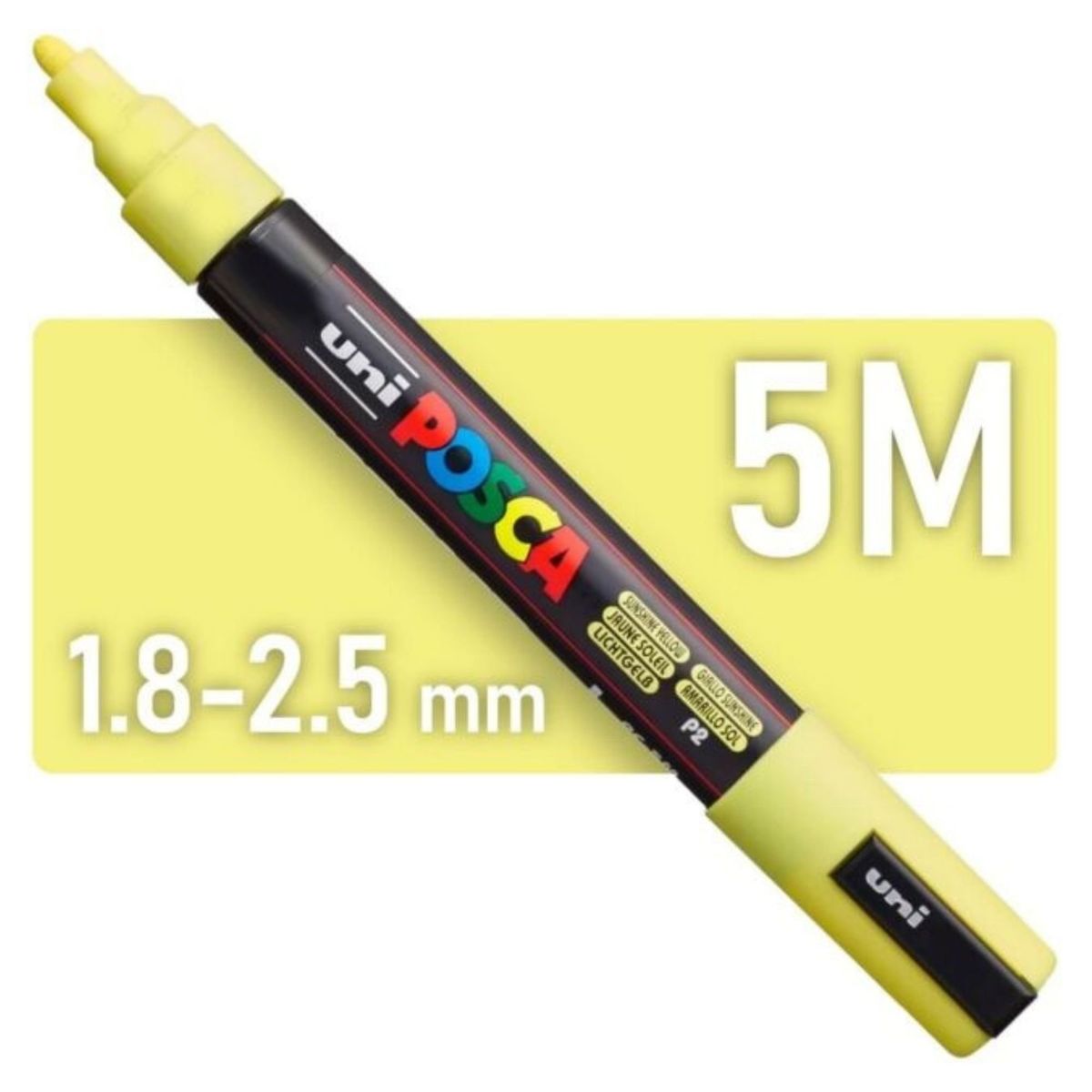 KORES - Marcador Uni Posca Pc-5m Pintura Acrilica Amarillo Sol