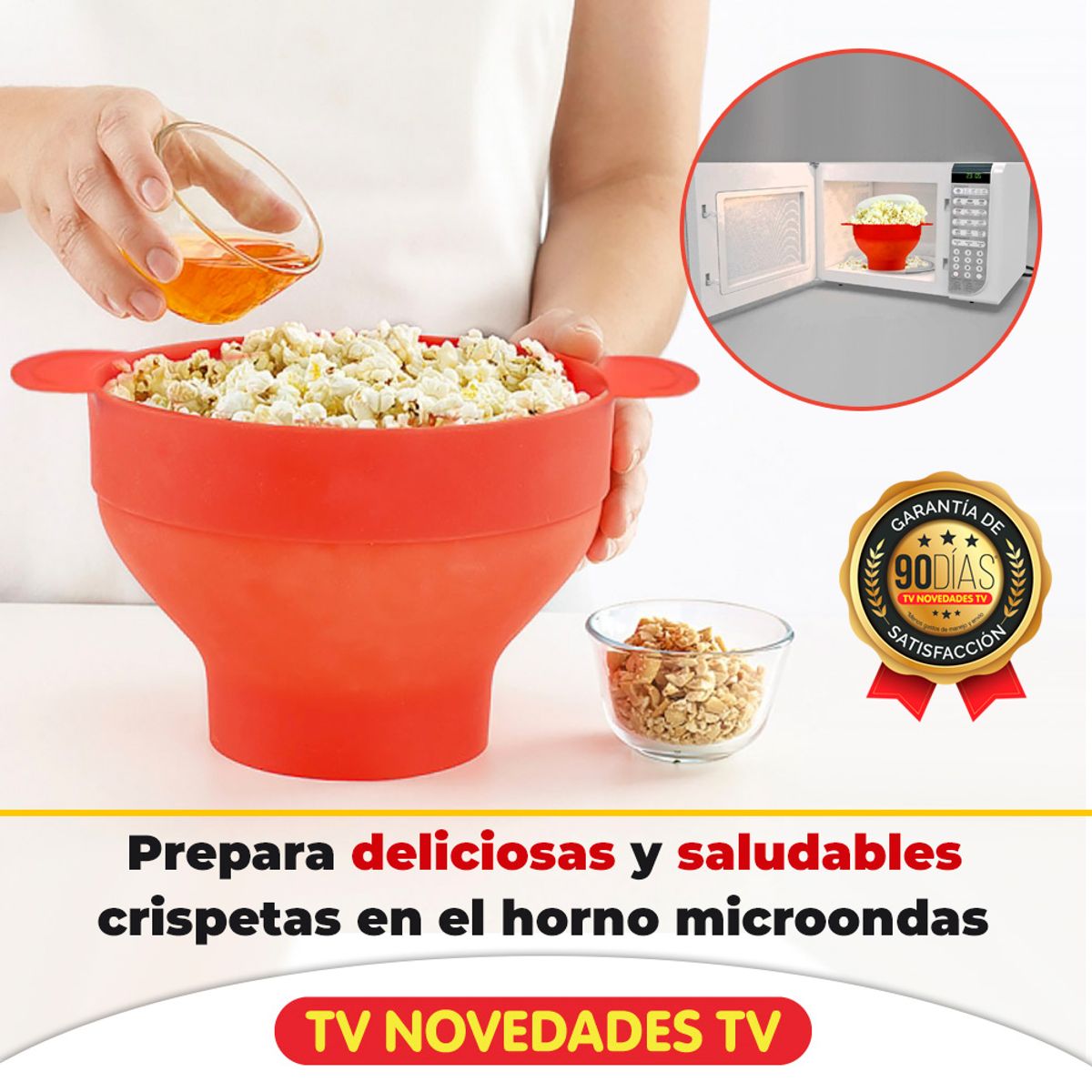 TV NOVEDADES - Recipiente Para Preparar Crispetas Pop Corn Popper
