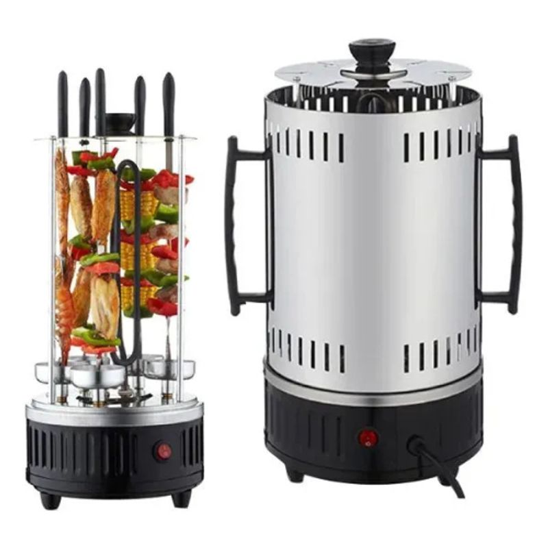 INNOVA - Barril Asador Giratorio Brochetas Eléctrico 1200w Acero Inox 110v