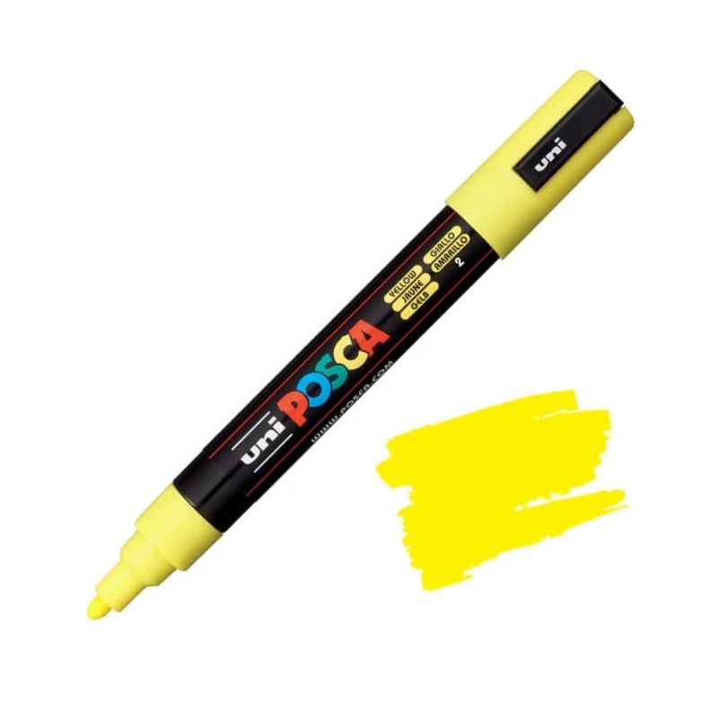 KORES - Marcador Uni Posca Pc-5m Pintura Acrilica Amarillo