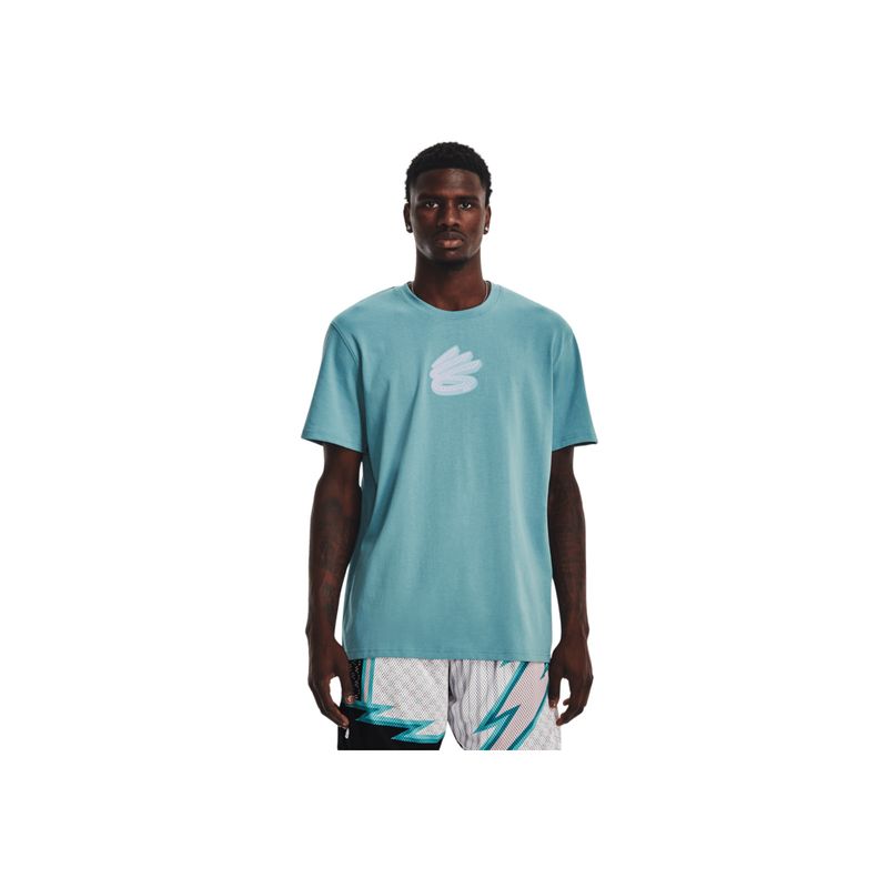 UNDER ARMOUR - Camiseta Hombre UNDER ARMOUR UA CURRY HEAVYWEIG L Azul UNDER ARMOUR.