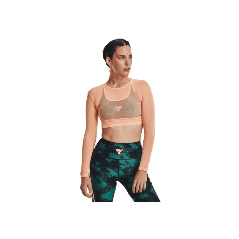 UNDER ARMOUR - Camiseta Mujer UNDER ARMOUR PJT ROCK SHEER MESH Naranja UNDER ARMOUR.