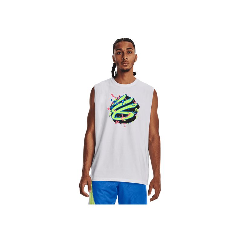 UNDER ARMOUR - Camiseta Hombre UNDER ARMOUR CURRY SLVS TEE Blanco UNDER ARMOUR.