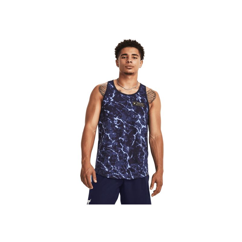UNDER ARMOUR - Camiseta Hombre UNDER ARMOUR PJT RCK SCHL MSC TNK Azul UNDER ARMOUR.
