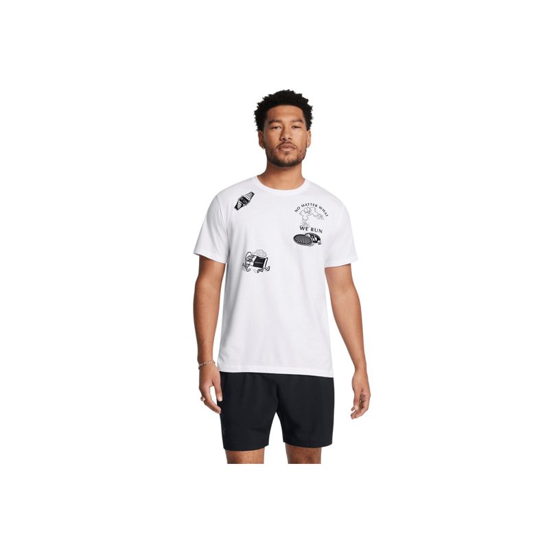 UNDER ARMOUR - Camiseta Hombre UNDER ARMOUR UA WE RUN SHORTSLEEV Blanco UNDER ARMOUR.