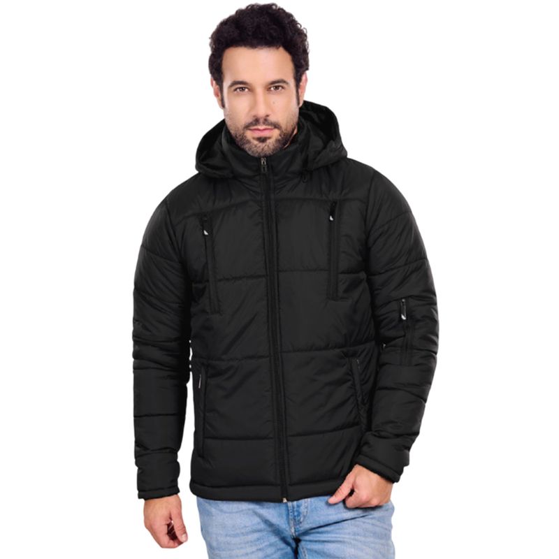 GENERICO - Chaqueta Abrigo Hombre  Impermeable Acolchada Urbana Con Capota