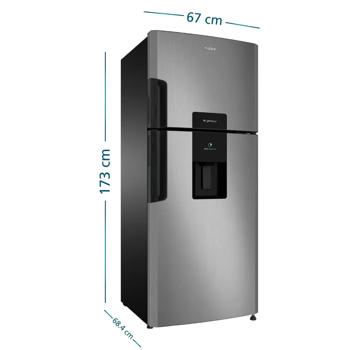 MABE - Nevera No Frost 415L Brutos Platinum Mabe RMP415GCT