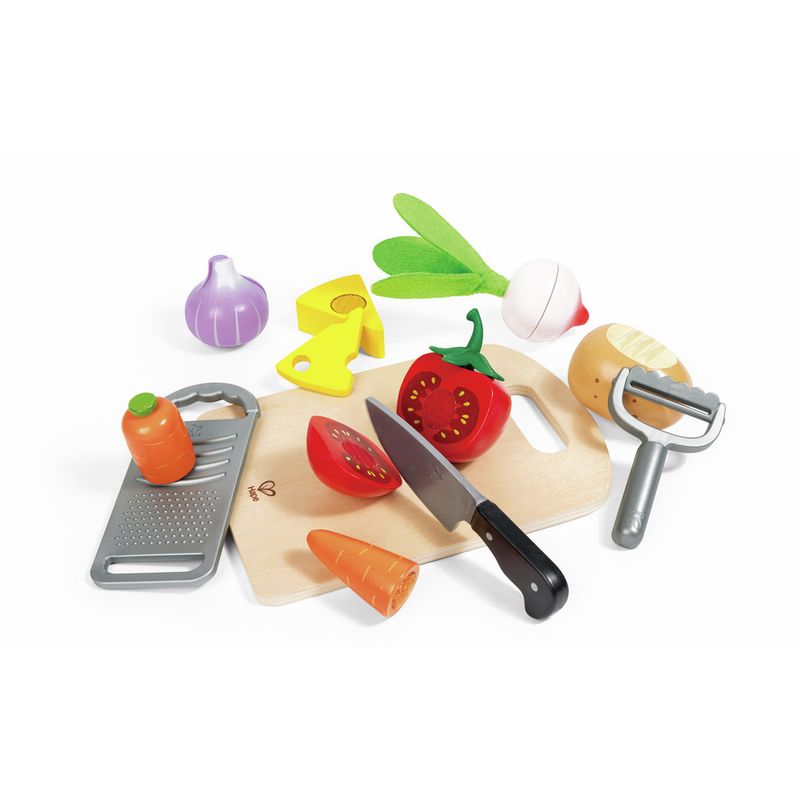 HAPE TOYS - SET DE COCINA INFANTIL CON UTENSILIOS Y VEGETALES