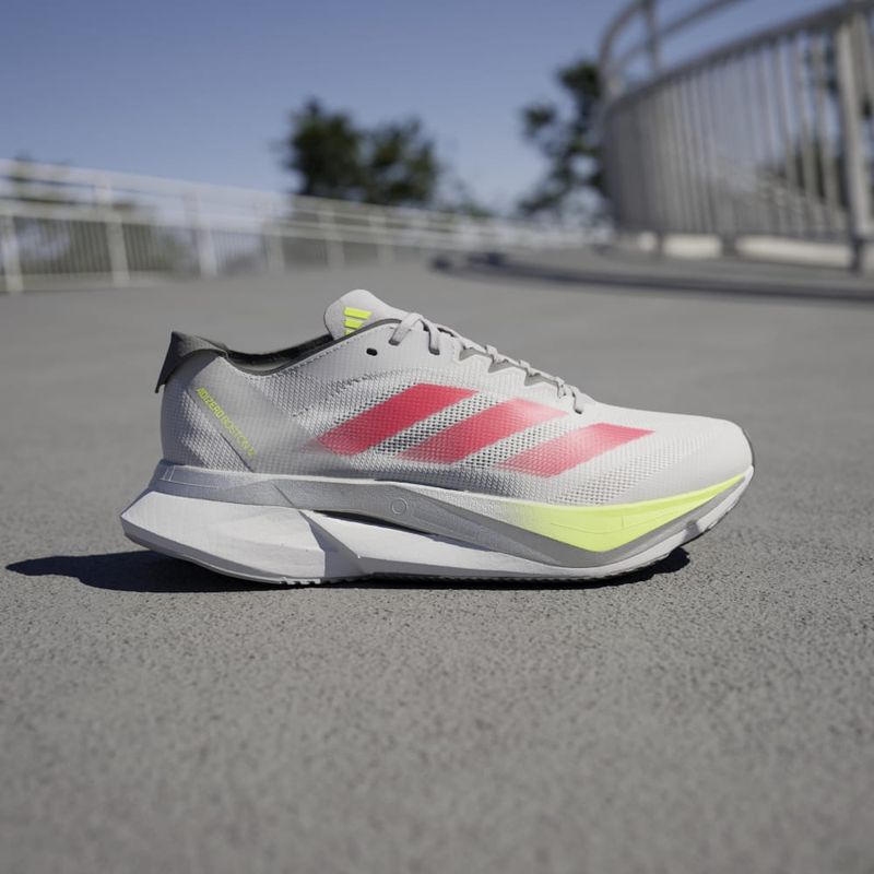 ADIDAS - Adidas Adizero Boston 12 W Tenis gris de mujer para correr