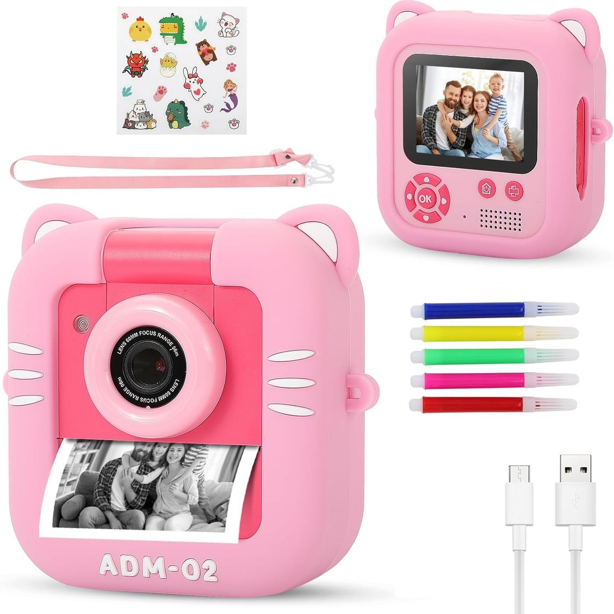 GENERAL - Camara Digital Impresora Niños Modo Selfie ADM-02