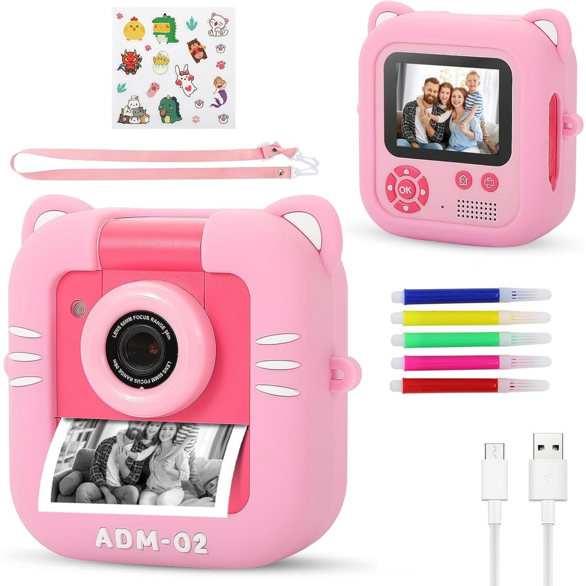 GENERAL - Camara Digital Impresora Niños Modo Selfie ADM-02