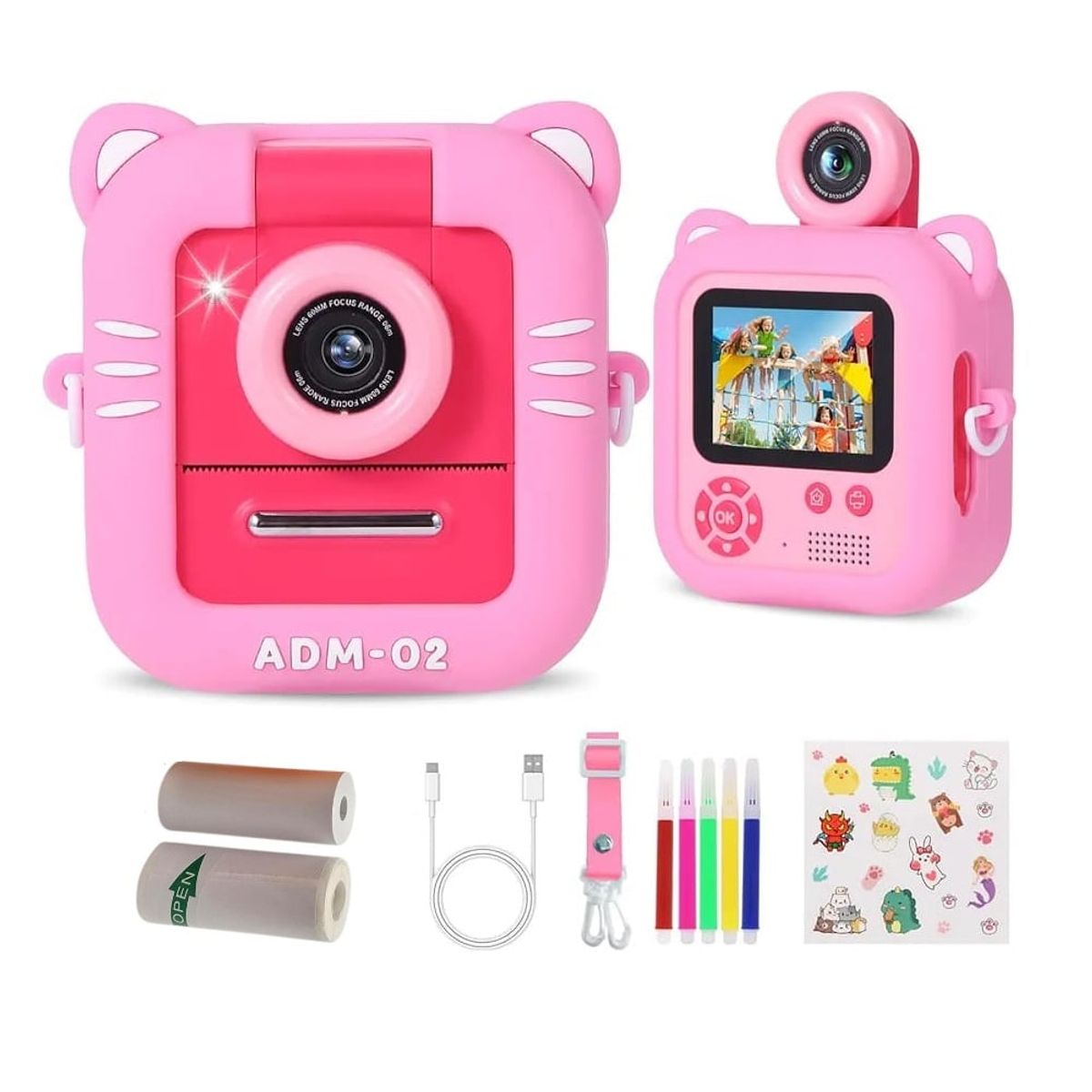 GENERAL - Camara Digital Impresora Niños Modo Selfie ADM-02