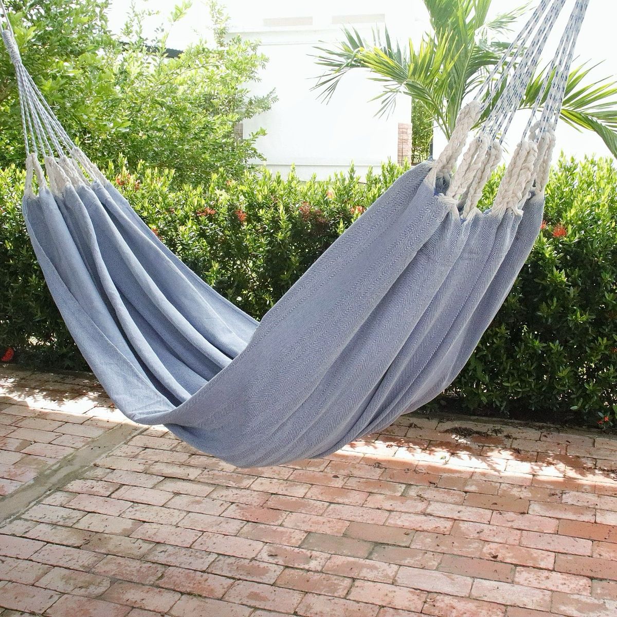 GENERICO - Hamaca artesanal en algodón Jaspeado Azul