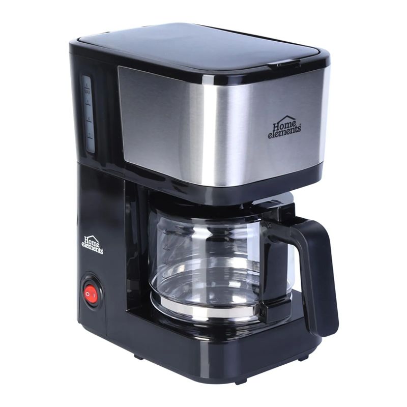HOME ELEMENTS - Cafetera Home Elements en Acero Inoxidable de 6 Tazas