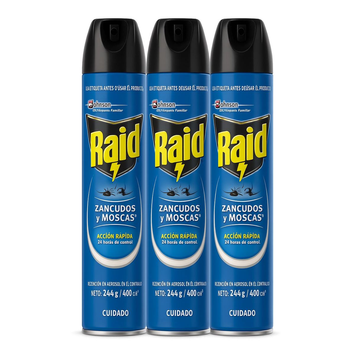 SC JOHNSON - Raid Insecticida Mata Mosquitos X 3 X 400CM3