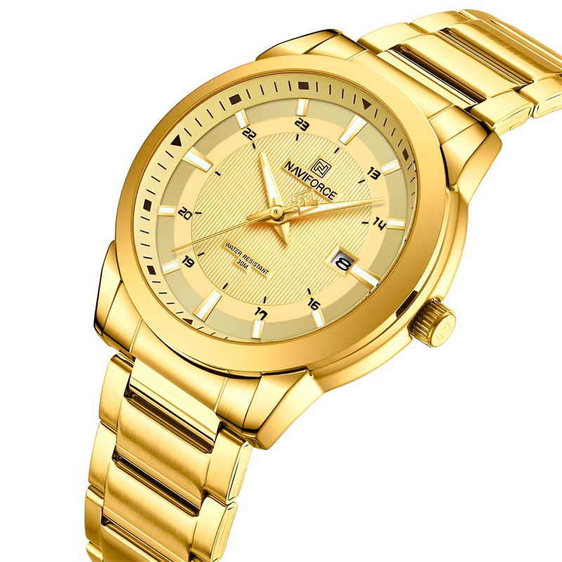 NAVIFORCE - Reloj Naviforce Casual Nf8029 Crono Hombre Acero+ Estuche