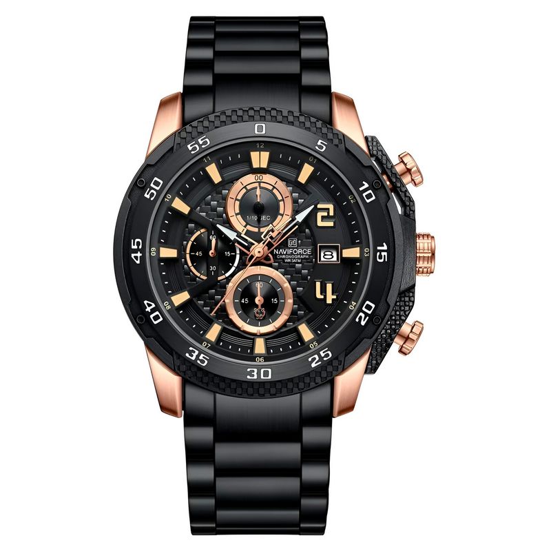 NAVIFORCE - Reloj Naviforce Casual Nf8047s Crono Hombre Acero+ Estuche