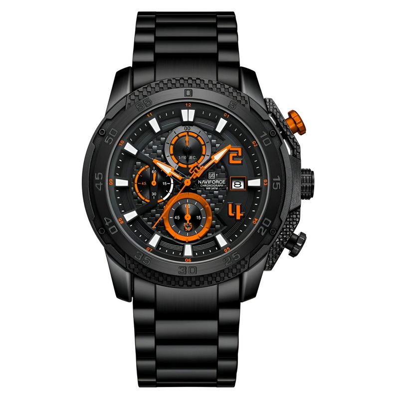 NAVIFORCE - Reloj Naviforce Casual Nf8047s Crono Hombre Acero+ Estuche