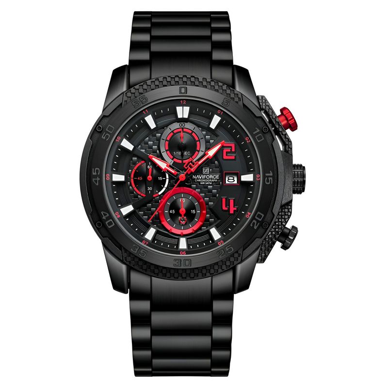 NAVIFORCE - Reloj Naviforce Casual Nf8047s Crono Hombre Acero+ Estuche