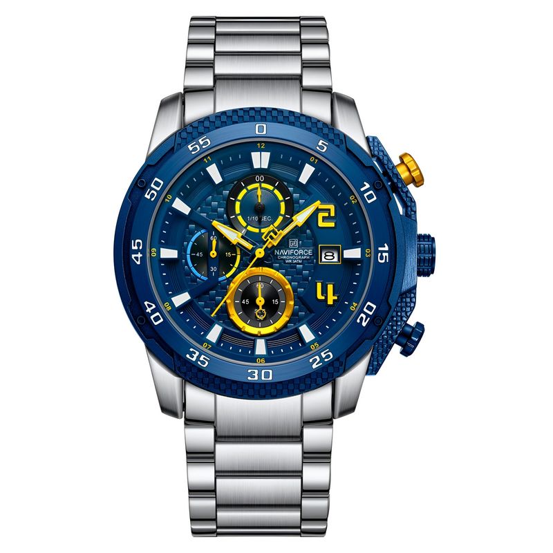 NAVIFORCE - Reloj Naviforce Casual Nf8047s Crono Hombre Acero+ Estuche