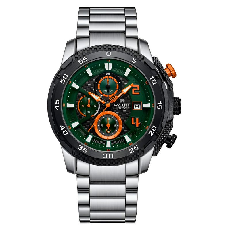 NAVIFORCE - Reloj Naviforce Casual Nf8047s Crono Hombre Acero+ Estuche